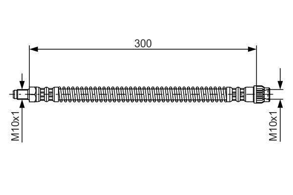 FREN HORTUMU. 300.00 MM - OEM: 4806.68 - BOSCH