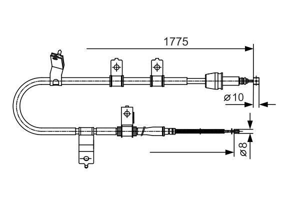 FREN TELİ. 1775 MM - BOSCH
