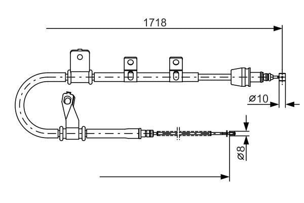 FREN TELİ. 1718 MM - BOSCH