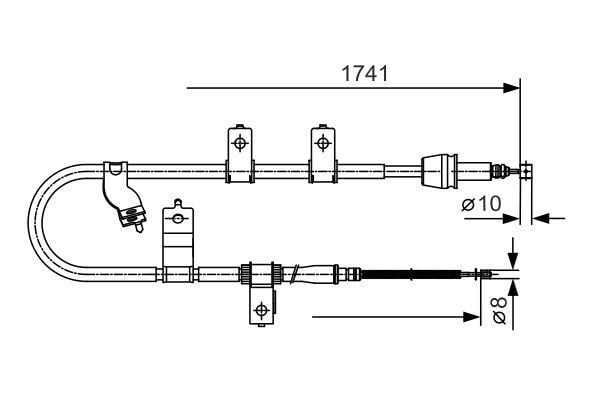FREN TELİ. 1741 MM - BOSCH