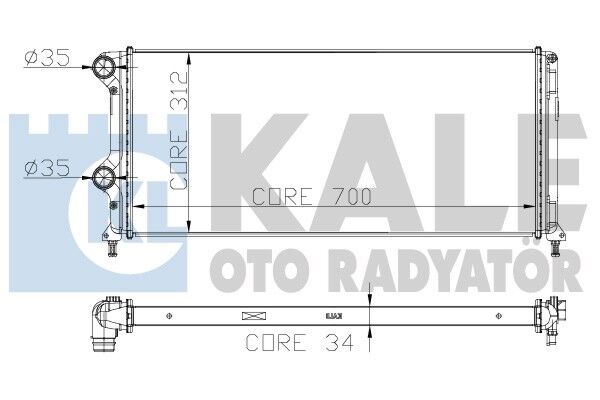 SU RADYATORU AL/PL/BRZ - DOBLO (02-) - KALE - OEM: 55174187