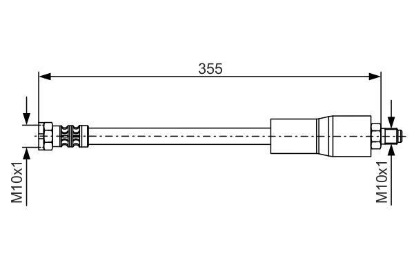 FREN HORTUMU. 355.00 MM - BOSCH