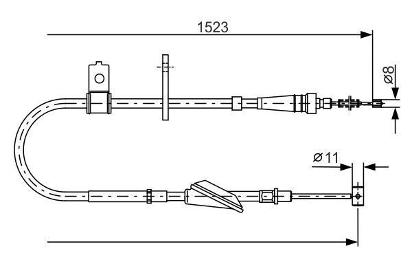 FREN TELİ. 1523 MM - BOSCH