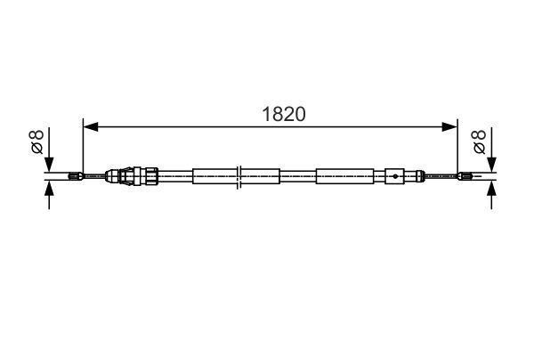 FREN TELİ. 1820 MM - BOSCH