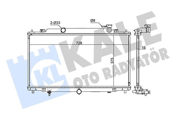 SU RADYATORU 375X728X16 - MAZDA 6 (GJ, GL) (13-) - KALE - OEM: PE11-15-200B