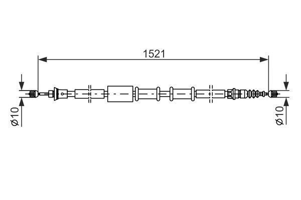 FREN TELİ. 1506 MM - BOSCH