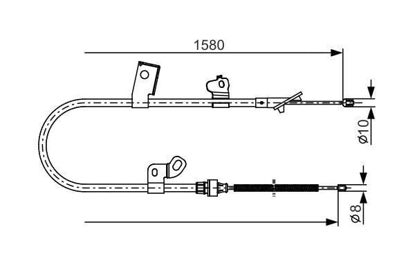 FREN TELİ. 1580 MM - BOSCH