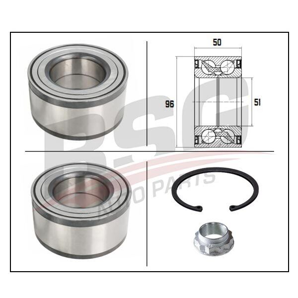 PORYA RULMANI ON/ARKA RULMANLI - LAND ROVER RANGE ROVER III (02-15) - BSG - OEM: RLB000011