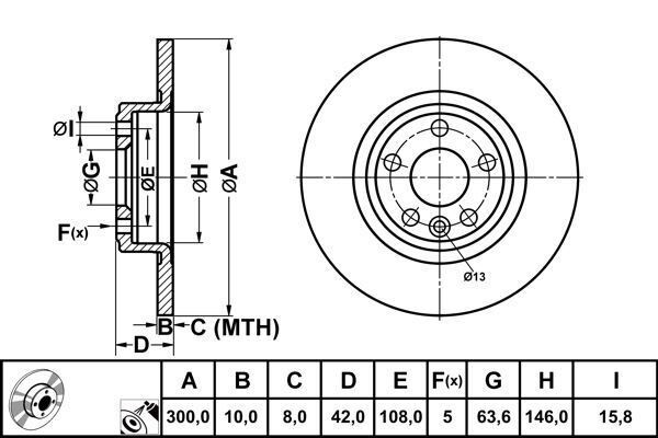 FREN DİSKİ - OEM: J9C1168 - BOSCH
