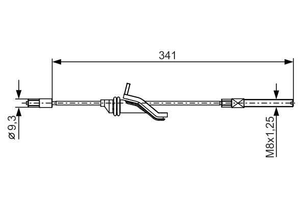 FREN TELİ. 337 MM - OEM: 3M512853CC - BOSCH