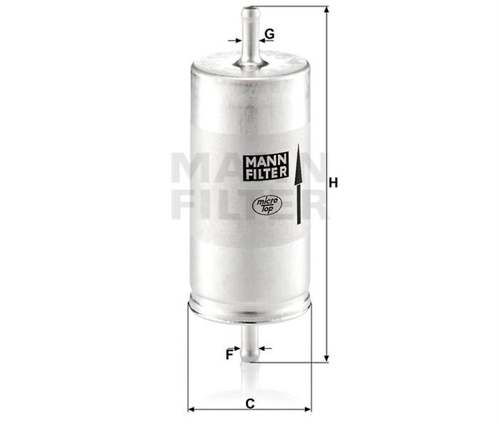 YAKIT FİLTRESİ FIAT PANDA I (141A) 1.0 İ.E. KAT. 45HP 10/87-08/98 - OEM: 71736102 - MANN