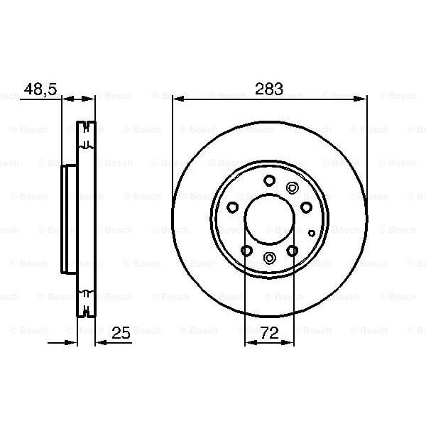 FREN DISKI ARKA . - AVENSIS (T25) (03-08) - BOSCH - OEM: 42431-05030