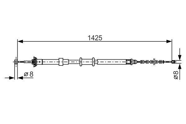 FREN TELİ. 1425 MM - BOSCH