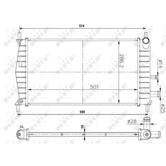 SU RADYATORU MEKANIK - FIESTA/KA (96-) - NRF - OEM: XS6H 8005 DA