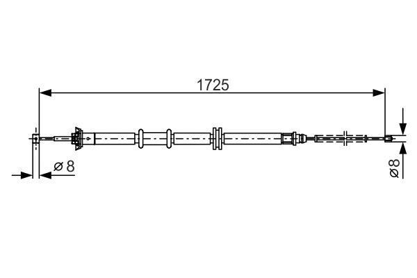 FREN TELİ. 1725 MM - BOSCH