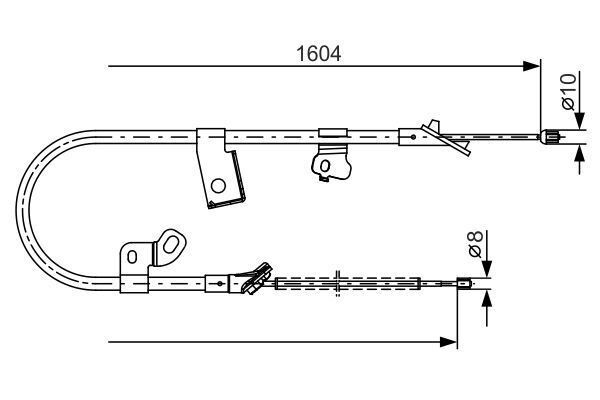 FREN TELİ. 1604 MM - BOSCH