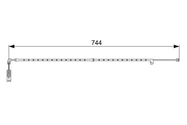DİSK BALATA İKAZ KABLOSU. ÖN. 744 MM - BOSCH