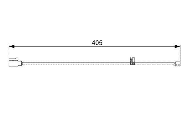 DİSK BALATA İKAZ KABLOSU. ÖN. 405 MM - OEM: 95561236550 - BOSCH