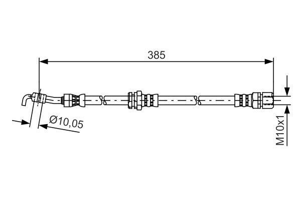 FREN HORTUMU ARKA SOL - LACETTI (04-) - BOSCH - OEM: 96404803