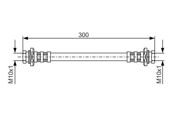FREN HORTUMU. 300.00 MM - BOSCH