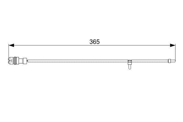 DİSK BALATA İKAZ KABLOSU. 365 MM - OEM: 99761275700 - BOSCH