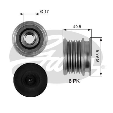 ALTERNATÖR KASNAĞI (RULMANLI) MERCEDES SPRINTER- C SERİSİ - OEM: A6421500660 - GATES