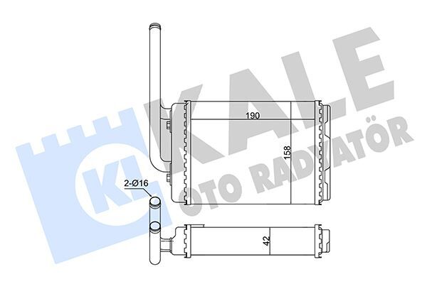 KALORIFER RADYATORU - TWINGOO (97-) - KALE - OEM: 7701036909