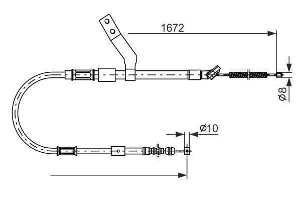FREN TELİ. 1672 MM - BOSCH