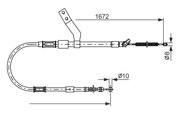 FREN TELİ. 1672 MM - BOSCH