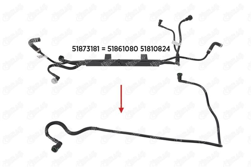 ENJEKTOR POMPAYA GIDIS HORTUMU MULTIJET - DOBLO (09-) - IBRAS - OEM: 51873181*