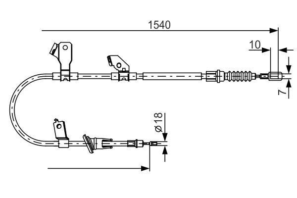 FREN TELİ. 1540 MM - BOSCH