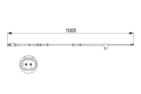 DİSK BALATA İKAZ KABLOSU - OEM: 34356792569 - BOSCH