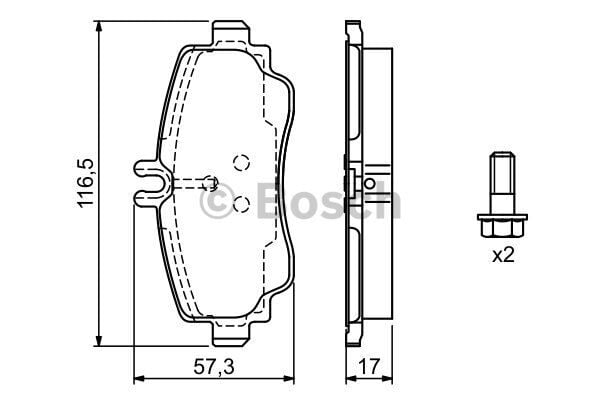 DİSK BALATA A 140 09.2000 - 08.2004; A 140 10.1997 - 08.2004; A 160 CDI 03.2001 - 08.2004; A 160 CDI - OEM: A1684201220 - BOSCH