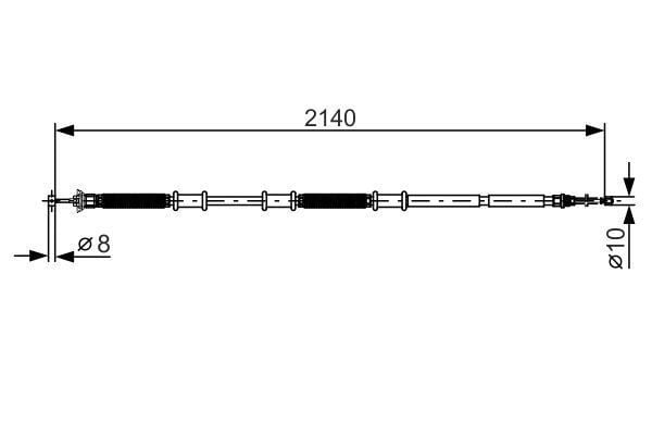 FREN TELİ. 2140 MM - BOSCH