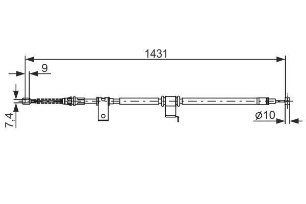 FREN TELİ. 1431 MM - OEM: 48047.83 - BOSCH