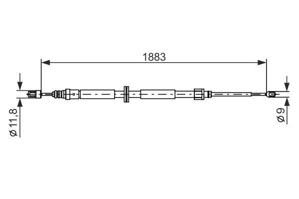 FREN TELİ. 1883 MM - BOSCH