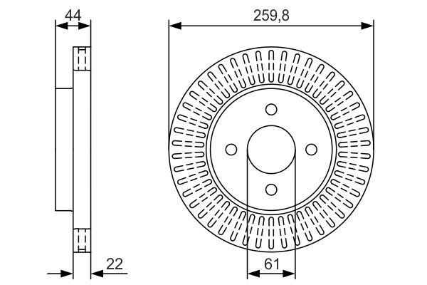 FREN DİSKİ - OEM: 402061HL0A - BOSCH