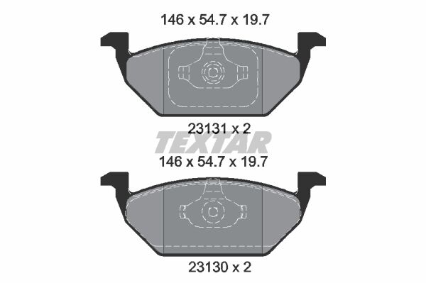 FREN BALATASI ON GDB1984 / FDB1094 (FISSIZ) - GOLF4-GOLF5-JETTA-BORA-POLO-A3-LEON (97-) - TEXTAR - OEM: 6Q0698151
