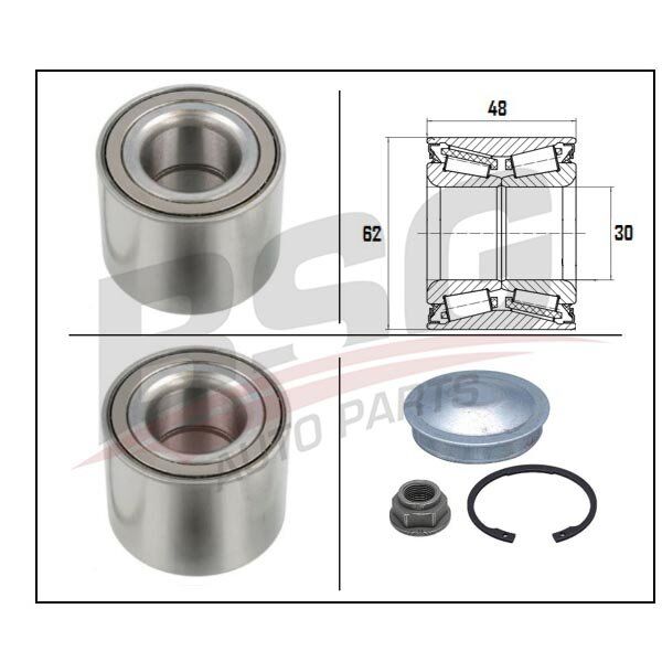 PORYA RULMANI ARKA - 207 / 208 / 307 / 2008 / C3 / C4 / CROSSLAND X (04-) - BSG - OEM: 3748.90