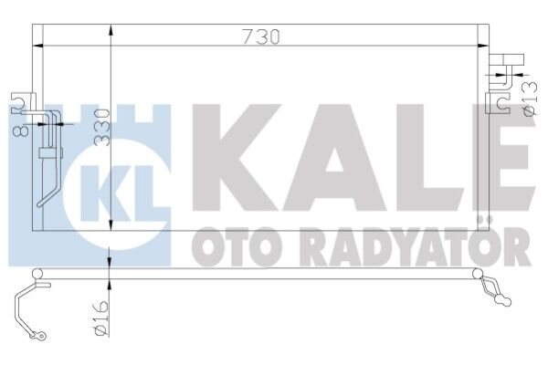 KLIMA RADYATORU 691X308X16 - PRIMERA (P11) (96-01) - KALE - OEM: 92110-2F000