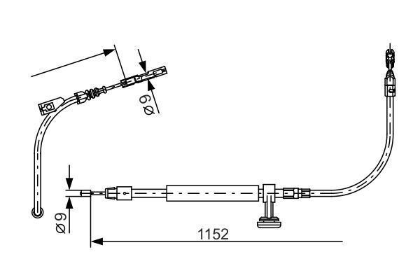 FREN TELİ. 1152 MM - OEM: 2044201085 - BOSCH