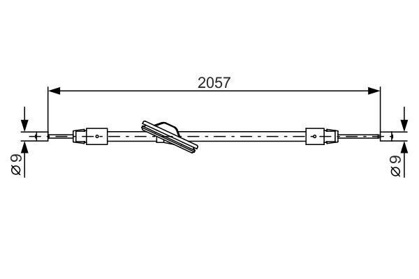 FREN TELİ. 2057 MM - OEM: A2044201485 - BOSCH