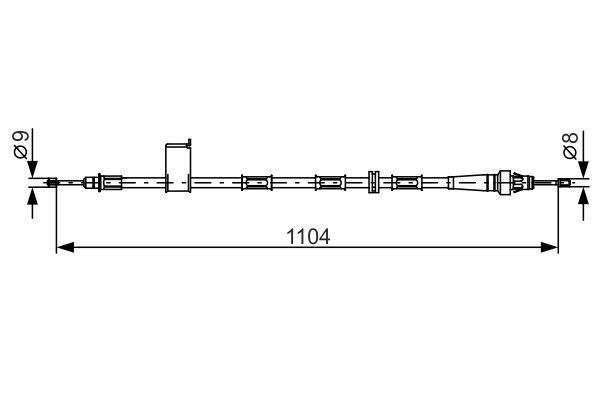 FREN TELİ. 1104 MM - BOSCH