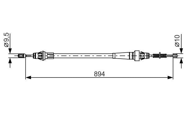 FREN TELİ. 894 MM - BOSCH