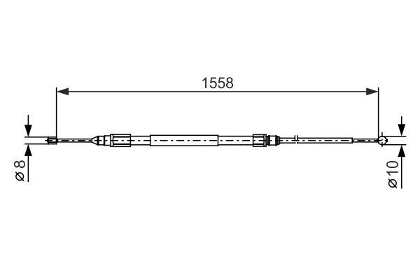 FREN TELİ. 1558 MM - BOSCH