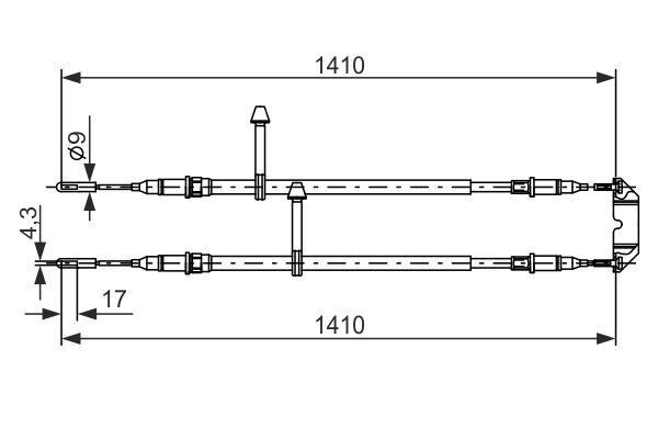 FREN TELİ. 1410 MM - BOSCH