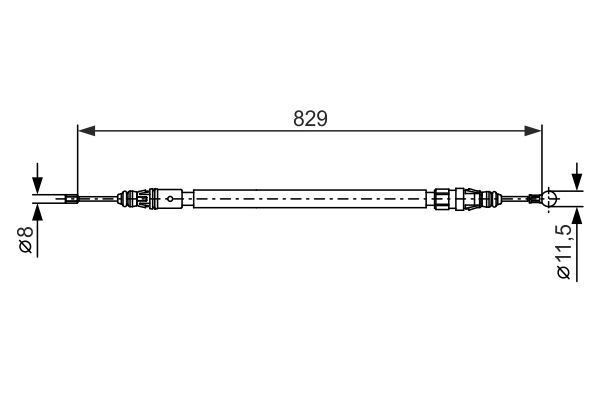 FREN TELİ. 829 MM - BOSCH
