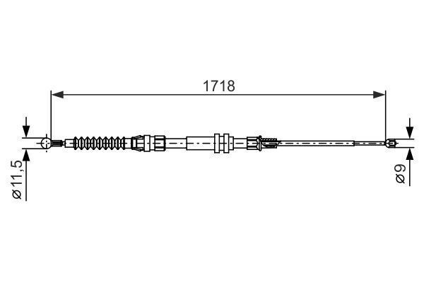 FREN TELİ. 1718 MM - BOSCH