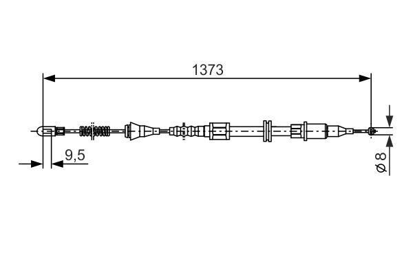 FREN TELİ. 1373 MM - BOSCH