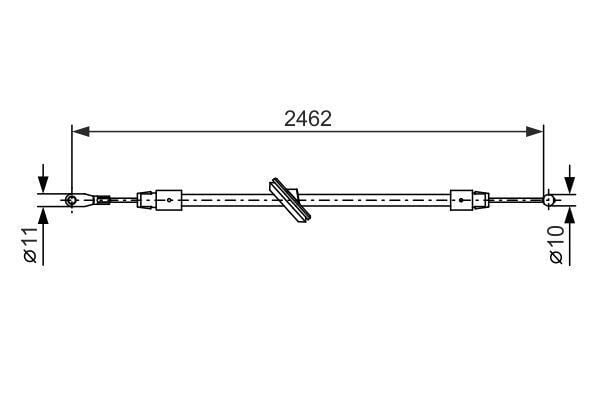 FREN TELİ. 2462 MM - OEM: A9064205885 - BOSCH